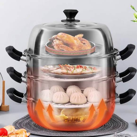 Zhang Xiao Quan Stainless Steel 3 Tiered Steam Pot - Picture 2 of 5